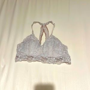 White Lace Racerback Justice Bra